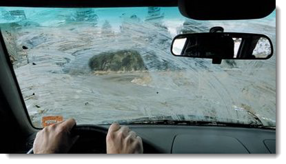 رانندگی با شیشه کثیف   